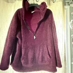 PINK Victoria's Secret Maroon Fleece Hoodie